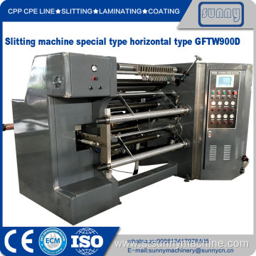 Narrow width simple adhesive tape slitting machine